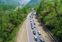 ترافیک در محدوده منجیل به رودبار نیمه‌سنگین است